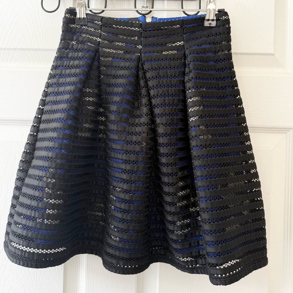 Xhilaration Black Eyelet Peek-a-boo Lining A-Line Skirt